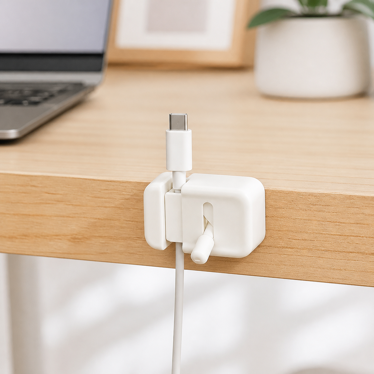No-Drill Desk Cable Organizer
