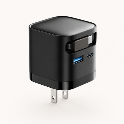 65W GaN Charger with Retractable USB-C Cable