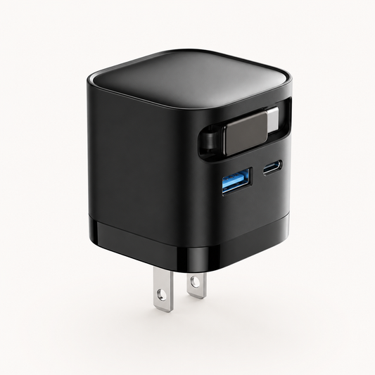 65W GaN Charger with Retractable USB-C Cable