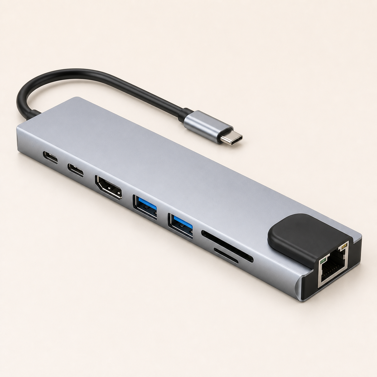 8-in-1 USB-C Hub — 4K HDMI & Ethernet